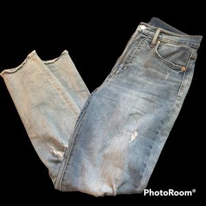 GAP Distressed High-Rise True Skinny Jeans